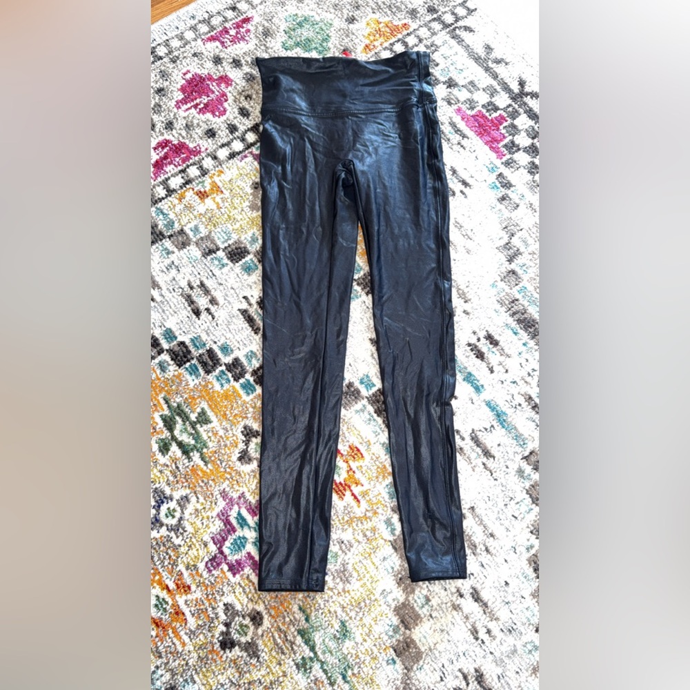 Spanx Black Faux Leather Leggings